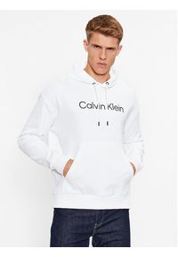Calvin Klein Bluza Hero K10K111345 Biały Regular Fit. Kolor: biały. Materiał: bawełna #6