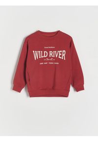 Reserved - Bluza z nadrukiem - intenstywna czerwień. Kolor: czerwony. Materiał: bawełna, dzianina. Wzór: nadruk #1