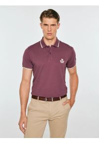 Big-Star - koszulka męska polo bordowa seller 604. Typ kołnierza: polo. Kolor: czerwony. Materiał: bawełna, sztruks, jeans, dzianina. Wzór: haft. Sezon: jesień. Styl: sportowy, elegancki, klasyczny #1