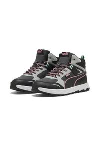 Puma - Młodzieżowe sneakersy Evolve Trail PUMA Dusky Gray Pinkscape Black Pink. Kolor: czarny, szary, różowy, wielokolorowy. Sport: turystyka piesza