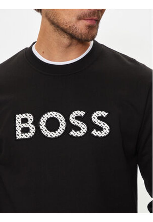 BOSS - Boss Bluza C-Soleri 04 50521117 Czarny Relaxed Fit. Kolor: czarny. Materiał: bawełna