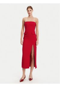 BARDOT Sukienka koktajlowa 59728DB Czerwony Slim Fit. Kolor: czerwony. Materiał: syntetyk. Styl: wizytowy
