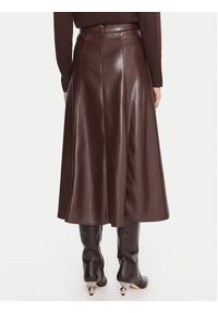Marella Spódnica z imitacji skóry Vally 2525776022 Bordowy Regular Fit. Kolor: czerwony. Materiał: skóra #5