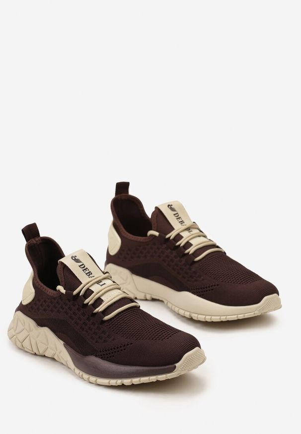 Born2be - Brązowe Siateczkowe Buty Sportowe Typu Slip On z Ozdobnym Sznurowaniem Incarda. Okazja: na co dzień. Zapięcie: bez zapięcia. Kolor: brązowy. Szerokość cholewki: normalna. Sezon: lato, wiosna. Sport: fitness
