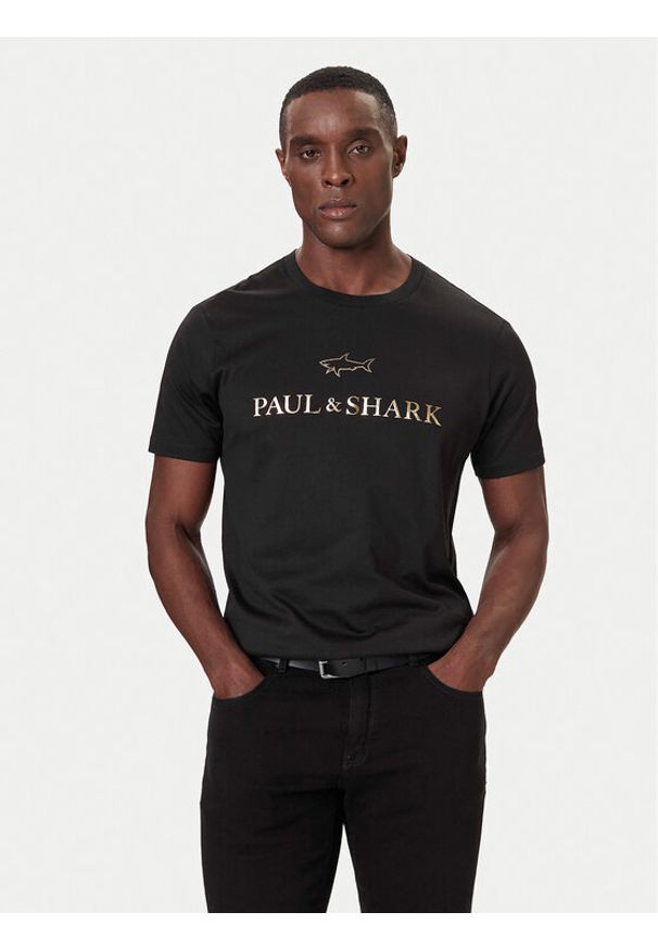 PAUL & SHARK - Paul&Shark T-Shirt 99311007 Czarny Regular Fit. Kolor: czarny. Materiał: bawełna