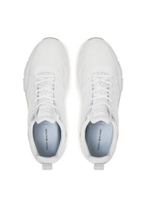 TOMMY HILFIGER - Tommy Hilfiger Sneakersy Modern Comfort Run Mix FM0FM05471 Biały. Kolor: biały. Materiał: skóra. Sport: bieganie