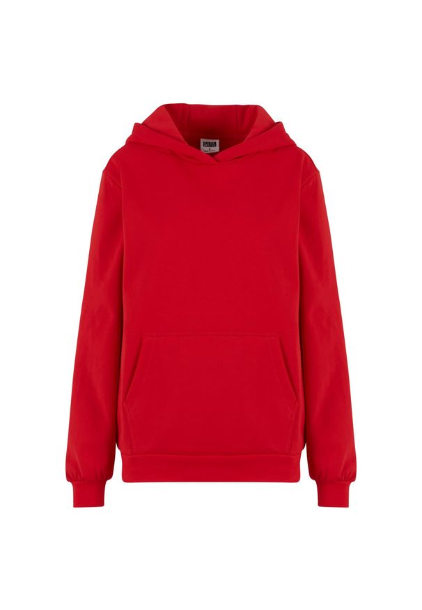 Bluza damska z kapturem Urban Classics Loose Light Brushed. Typ kołnierza: kaptur. Kolor: czerwony