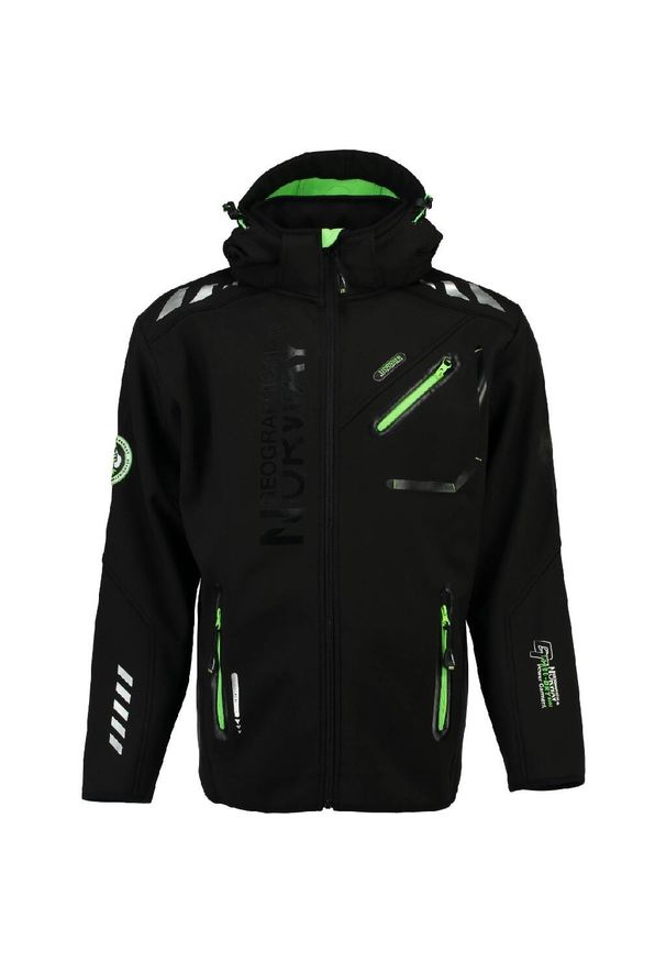 Kurtka softshellowa męska Geographical Norway Richier SAM-RBM NEW MEN 007. Kolor: czarny. Materiał: softshell. Sport: turystyka piesza