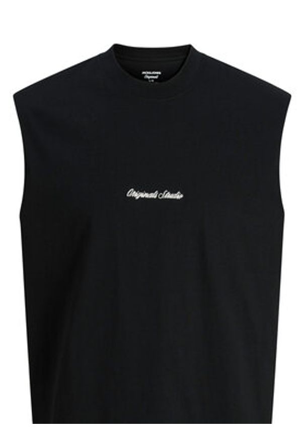 Jack & Jones Tank top Norrebro Emb 12292009 Czarny Regular Fit. Kolor: czarny. Materiał: bawełna