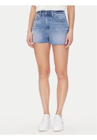 Tommy Jeans Szorty jeansowe Hot Pant Bi8036 DW0DW20575 Niebieski Regular Fit. Kolor: niebieski. Materiał: bawełna