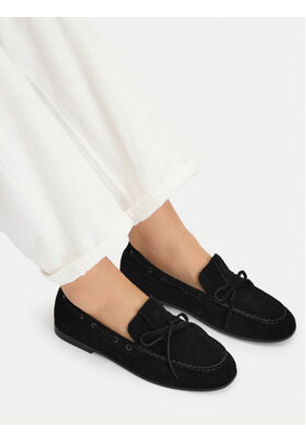 Badura Mokasyny EO-ADLEY-LT2308 Czarny. Kolor: czarny. Materiał: zamsz, skóra