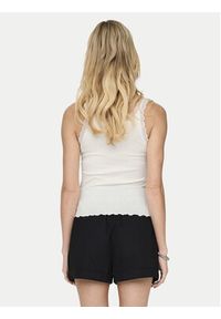 only - ONLY Top Sara 15345994 Kremowy Slim Fit. Kolor: kremowy. Materiał: bawełna #7