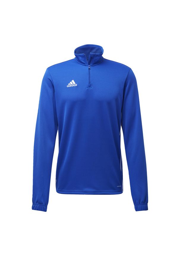 Adidas - Bluza męska adidas Core 18 Training Top. Typ kołnierza: kołnierzyk stójkowy. Kolor: biały, wielokolorowy, niebieski. Długość rękawa: długi rękaw. Długość: długie. Sport: piłka nożna