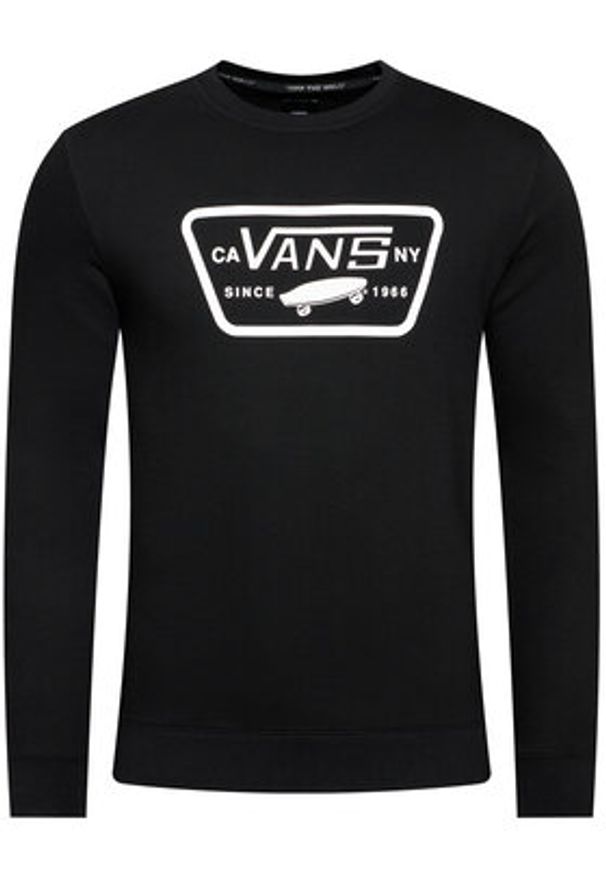 Vans Bluza Full Patch Crew II VN0A45CI Czarny Regular Fit. Kolor: czarny. Materiał: bawełna