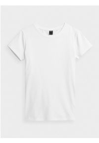 outhorn - T-shirt gładki damski. Okazja: na co dzień. Materiał: elastan, materiał, jersey, bawełna. Wzór: gładki. Styl: casual #1