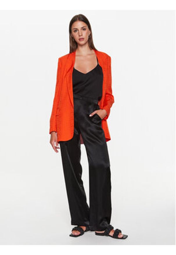 TwinSet - TWINSET Marynarka 231TT2144 Pomarańczowy Regular Fit. Kolor: pomarańczowy. Materiał: wiskoza