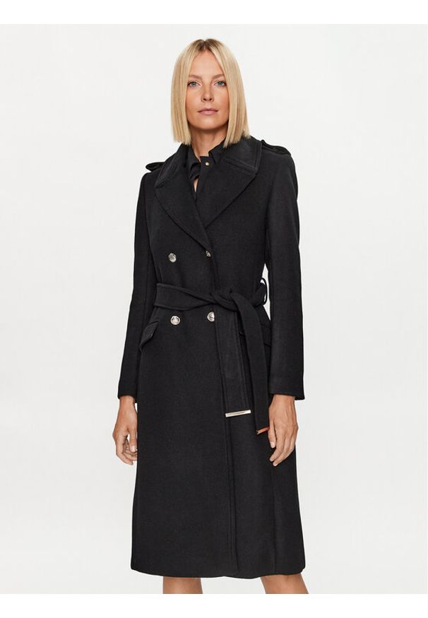 Płaszcz wełniany Morgan. Kolor: czarny. Materiał: wełna