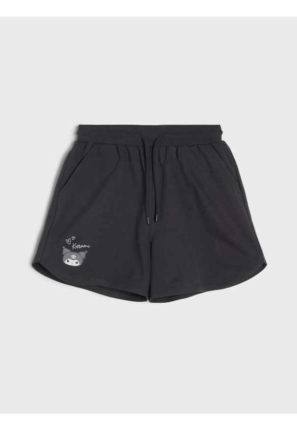 Sinsay - Bawełniane szorty Kuromi - szary. Kolor: szary. Materiał: bawełna