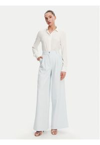 Guess Spodnie palazzo W5GB02 WH9Y2 Błękitny Wide Leg. Kolor: niebieski. Materiał: syntetyk #5