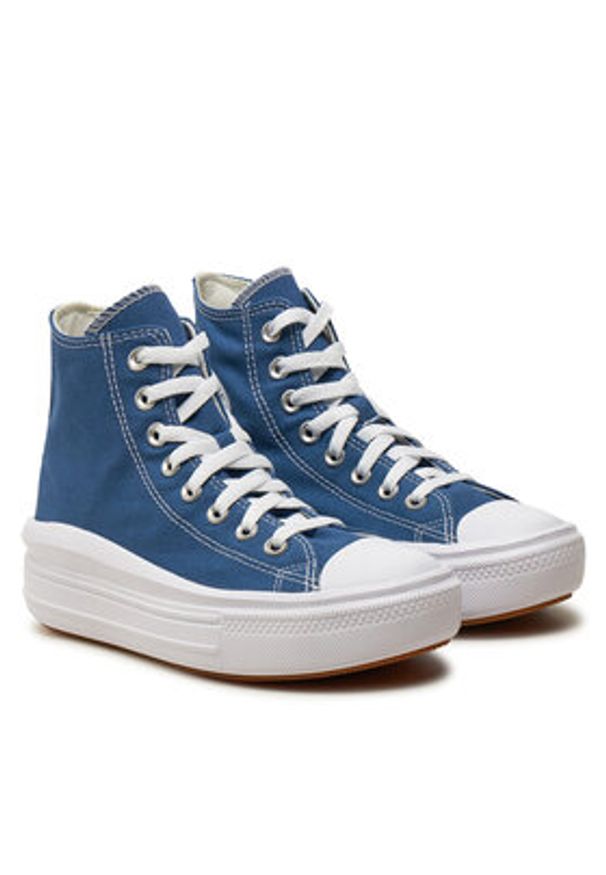 Converse Trampki Chuck Taylor All Star Move Platform A09395C Niebieski. Kolor: niebieski. Materiał: materiał. Obcas: na platformie