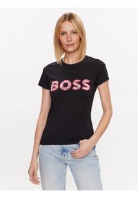 BOSS - Boss T-Shirt Logo 50489531 Czarny Slim Fit. Kolor: czarny. Materiał: bawełna #1