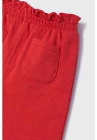 Mayoral spodnie dziecięce kolor czerwony gładkie. Kolor: czerwony. Wzór: gładki