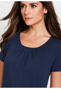 bonprix - Długi shirt z wiskozą. Kolor: niebieski. Materiał: wiskoza. Długość: długie #2