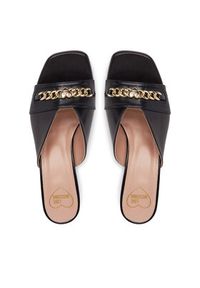 Love Moschino - LOVE MOSCHINO Klapki JA28475G0MIE0000 Czarny. Kolor: czarny. Materiał: skóra #6