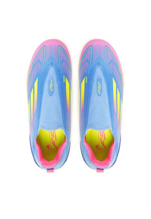 Adidas - adidas Buty do piłki nożnej F50 League Laceless Firm/Multi-Ground IE3742 Granatowy. Kolor: niebieski. Materiał: materiał
