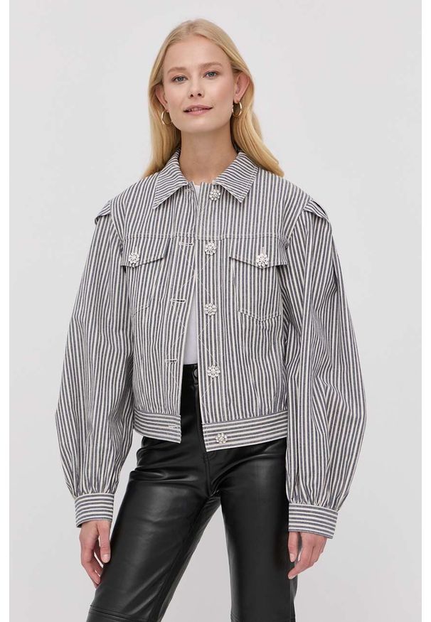 Custommade kurtka damska kolor beżowy przejściowa. Okazja: na co dzień. Kolor: beżowy. Materiał: materiał, bawełna. Styl: casual