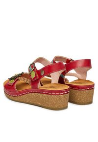 Laura Vita Sandały Facscineo 09 Czerwony. Kolor: czerwony. Materiał: skóra #2
