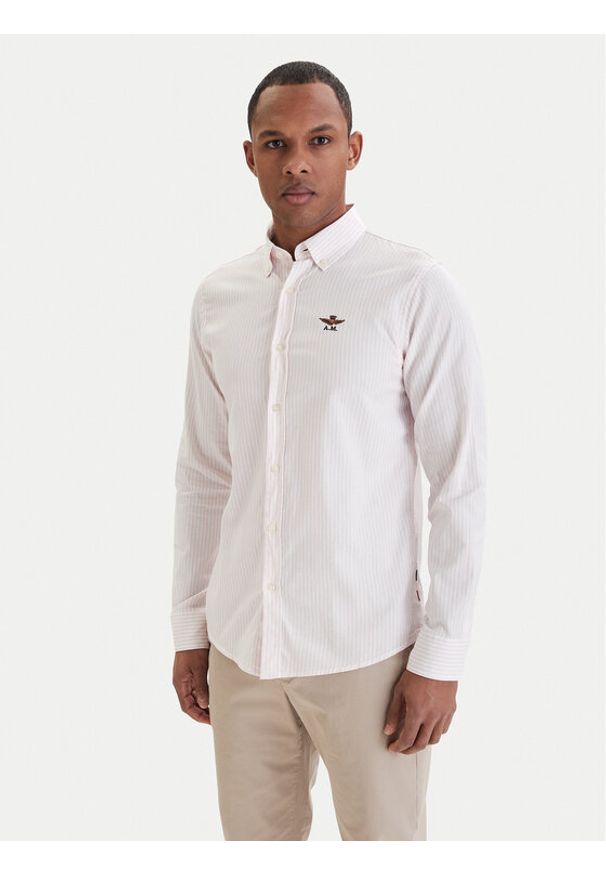 Aeronautica Militare Koszula 261CA1320UCT03532 Różowy Regular Fit. Kolor: różowy. Materiał: bawełna