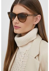 Ray-Ban okulary przeciwsłoneczne kolor brązowy. Kolor: brązowy #2