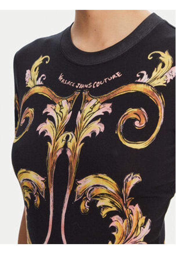 Versace Jeans Couture Sukienka codzienna 78HAO9P9 Czarny Slim Fit. Okazja: na co dzień. Kolor: czarny. Materiał: bawełna. Typ sukienki: proste. Styl: casual