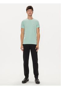 Calvin Klein T-Shirt K10K112724 Zielony Slim Fit. Kolor: zielony. Materiał: bawełna