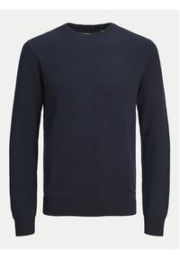 Jack & Jones - Jack&Jones Sweter Globe 12258139 Granatowy Regular Fit. Kolor: niebieski. Materiał: bawełna