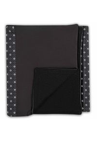 Adam Collection - Elegancki szary szal do płaszcza w geometryczne kwiatki L24. Kolor: szary. Materiał: wiskoza, tkanina. Wzór: kwiaty, geometria. Styl: elegancki #1