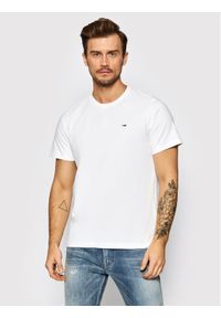 Tommy Jeans T-Shirt Classic DM0DM09598 Biały Regular Fit. Kolor: biały. Materiał: bawełna