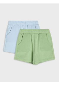 Sinsay - Szorty dzianinowe 2 pack - błękitny. Kolor: niebieski. Materiał: dzianina #1