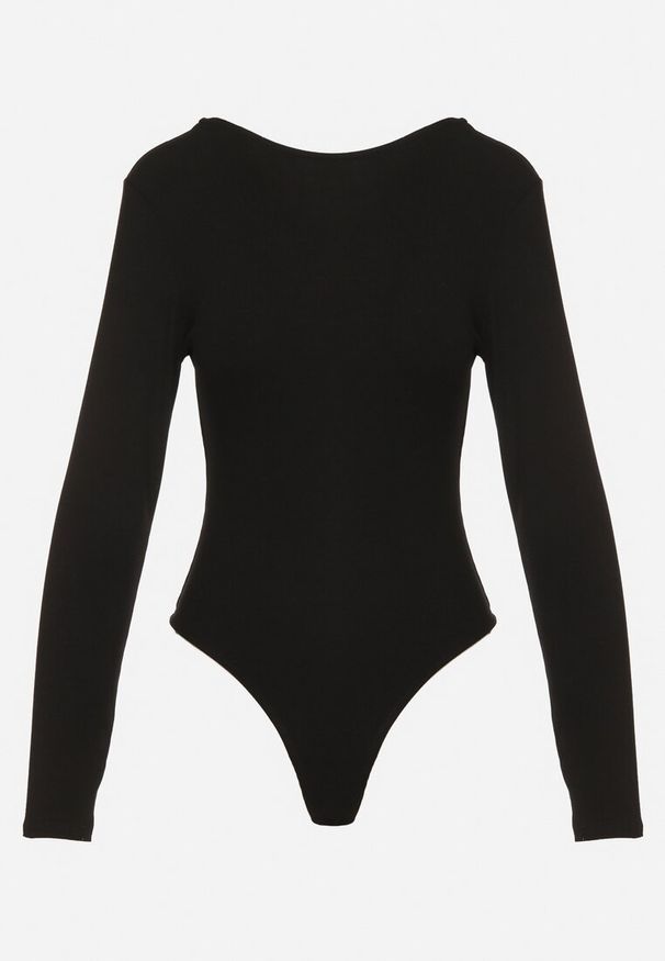 Born2be - Czarne Body w Klasycznym Stylu Sadirise. Okazja: na co dzień. Kolor: czarny. Długość rękawa: długi rękaw. Długość: długie. Styl: klasyczny