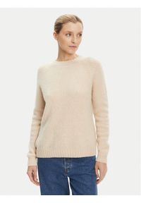 Weekend Max Mara Sweter Ghiacci 2525366151 Beżowy Regular Fit. Kolor: beżowy. Materiał: wełna