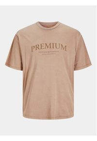 Jack & Jones - Jack&Jones T-Shirt Jprbluwinston 12255611 Brązowy Regular Fit. Kolor: brązowy. Materiał: bawełna #6