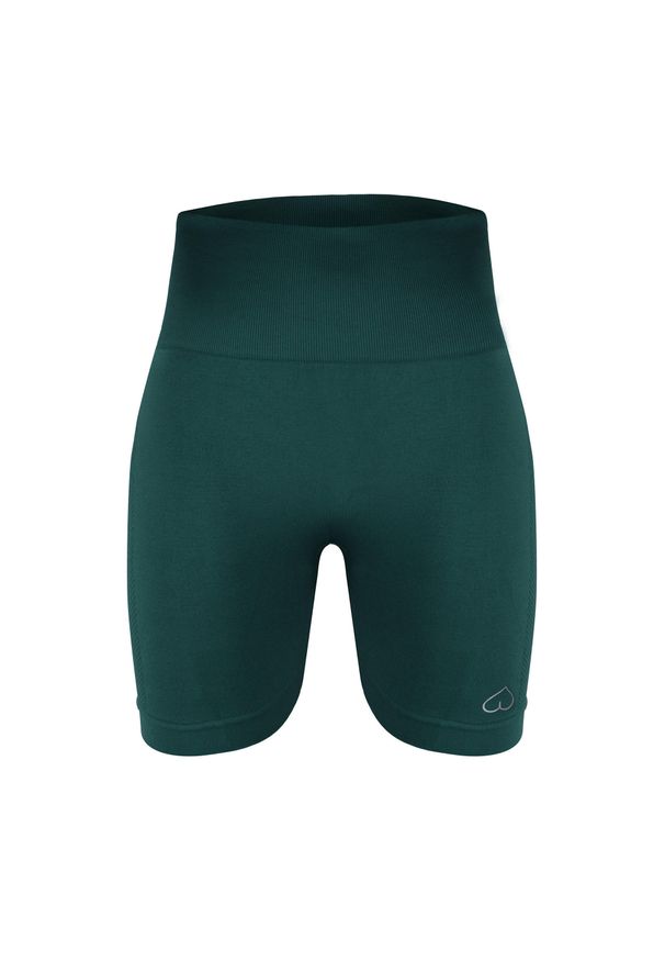 BESHAPED - Szorty fitness damskie Beshaped Power Up! Modelujące. Kolor: zielony. Materiał: nylon. Sport: fitness