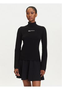 Karl Lagerfeld Jeans Golf A3W18007 Czarny Slim Fit. Typ kołnierza: golf. Kolor: czarny. Materiał: syntetyk, wiskoza #1