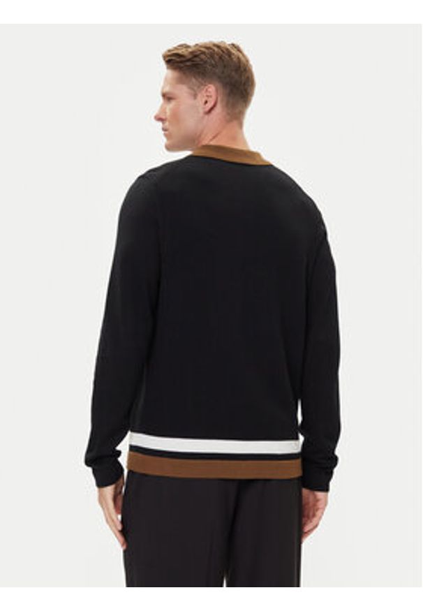 Hugo - HUGO Kardigan Splon 50543770 Czarny Relaxed Fit. Kolor: czarny. Materiał: syntetyk