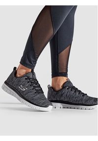 skechers - Skechers Sneakersy Twisted Fortune 12614/BKW Szary. Kolor: szary. Materiał: materiał #6