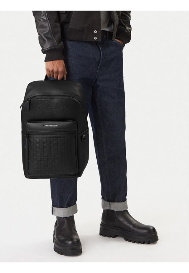 TOMMY HILFIGER - Tommy Hilfiger Plecak Th Modern Backpack AM0AM13982 Czarny. Kolor: czarny. Materiał: skóra