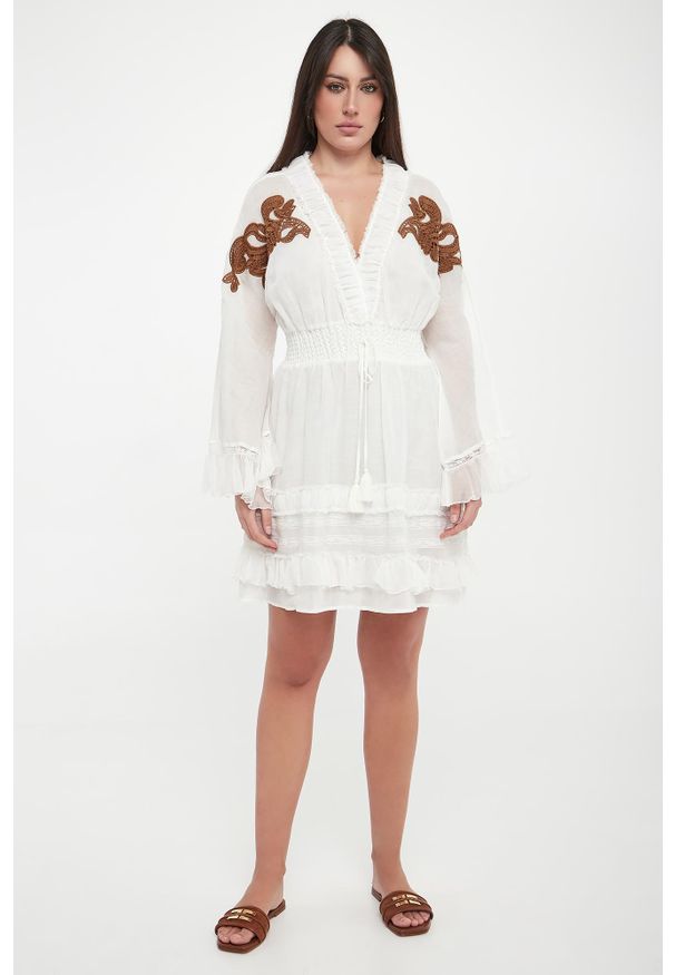 Ermanno Firenze - Sukienka mini z ramii ERMANNO FIRENZE. Długość: mini