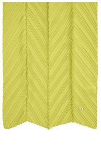 Ochnik - Limonkowy szalik damski z marszczeniem. Kolor: zielony. Materiał: poliester