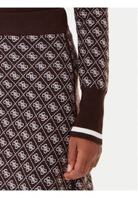 Guess Sweter W5BR24 Z3JD2 Brązowy Slim Fit. Kolor: brązowy. Materiał: syntetyk #4
